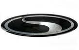 Steeda Embossed Black Oval Emblem (3.25")